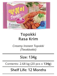 Instant Topokki (Tteokbokki) - Creamy