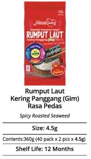 Roasted Seaweed Laver - Spicy [Rumput Laut Kering Panggang (Gim) - Spicy]